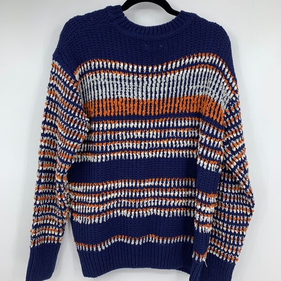 Umgee Womens Large Crewneck Pullover Sweater Grunge Boho Multicolor Textured - Picture 2 of 5